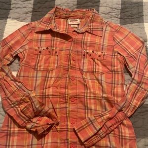 Girls long sleeve button up